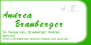 andrea bramberger business card